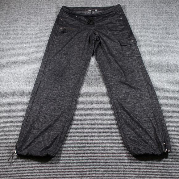 Athleta Cargo Pants Womens M Gray Heather Jogger Drawstring 31 Inseam - Picture 2 of 11